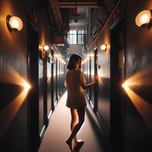 Cinematic Noir Moment: Asian Woman in White T-Shirt Wanders | Canon EOS R