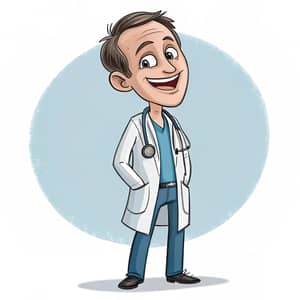 Caricature of a Doctor in Uniform