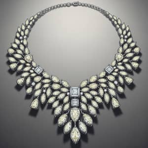 Elegant Diamond Necklace Sketch - Artistic Design