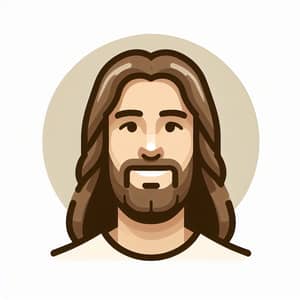 Smiling Jesus Head Image - Religious Figure Portrait