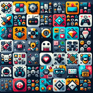 Diverse Game Icons Collage | Racing, Puzzle, Action & More