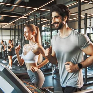 Modern Gym Exercise: Dynamic Duo's Motivational Workout