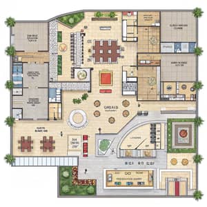 Modern Shopping Mall Floorplan Design