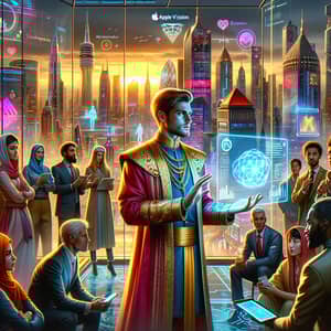Futuristic Quantum Computing Exploration in Apple Vision Pro