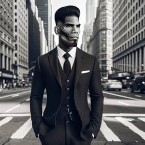 Dapper Hispanic Man in Urban Setting | Style Personified