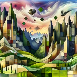 Abstract Mountain Landscape Artwork | Stunning Nature Panorama