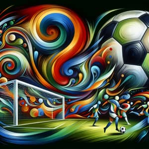 Abstract Soccer Art | Dynamic Sports Interpretations