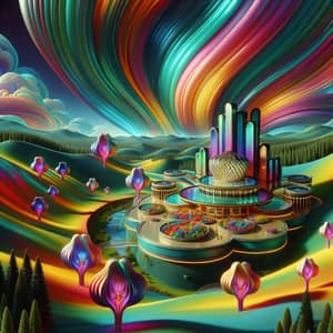 Fantasy Casino in an Abstract Landscape