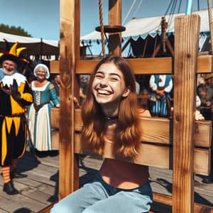 Medieval Fair Experience: Young Girl in Pillory