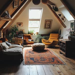 Cozy Vintage Attic Living Space Inspiration