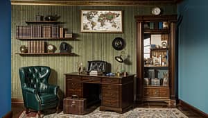 Vintage Office Interior: Timeless Elegance