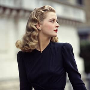 Blonde Woman in 1939: A Vintage Portrait