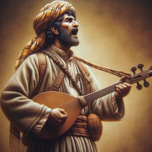 Traditional Kurdish Bard: Captivating Dengbêj Performance