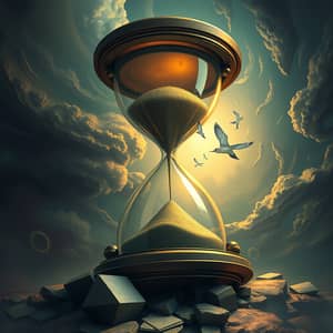 Surreal Hourglass: A Digital Art Journey