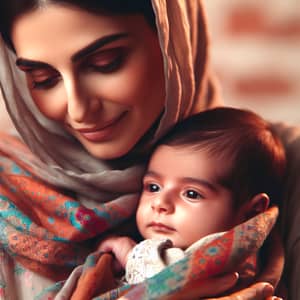 Beautiful Middle-Eastern Mother with Newborn | Bond of Love