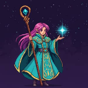 8-Bit Mage Sprite Art Collection