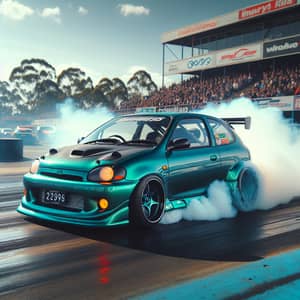 Customized 1999 Toyota Echo for Australian Drag Racing