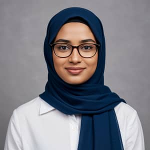 Hijabee Girl with Glasses for LinkedIn Profile