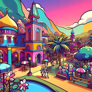 Colorful Cartoon-like Aesthetics in Animation Scene