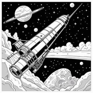 Soviet Satellite Coloring Book Page