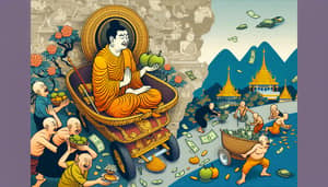 Buddhist Devotee Seeking Status and Wealth