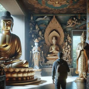 Temple Visit: Praying to Buddha and Bodhisattvas in Serene Environment