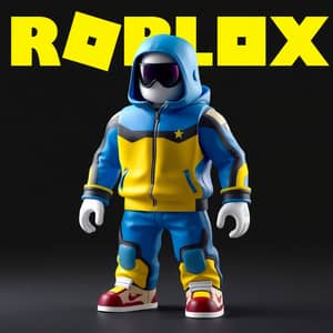 Trendy Roblox Character in Headless Blue Valkyrie