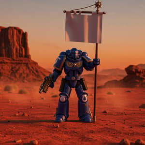 Ultramarine Astartes on Red Desert Planet