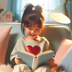 Cute Girl Reading Romance Book | Serene Reading Scene