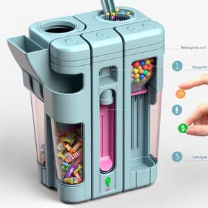 Innovative Prototype Dustbin with Waste Disposal and Candy Reward System