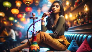 Vibrant Shisha Experience in High-Fashion Style