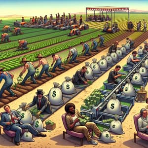 Inequality in Society: Farmers' Struggle vs. Wealthy Profits