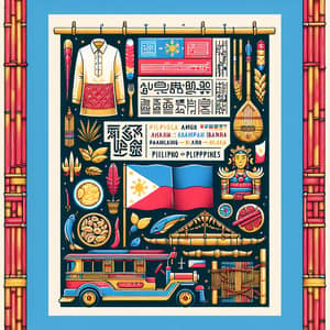 Honoring Filipino Culture Poster | Diverse Traditions & Delicacies