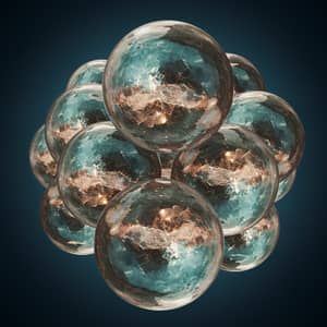 Surreal 3D Art: Melting Apollonian Gaskets & Orbs