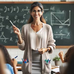 Experienced Hispanic Female Teacher Inspiring Vibrant Learning