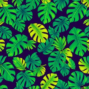 Tropical Leaves Clothing Pattern - Bright Greens