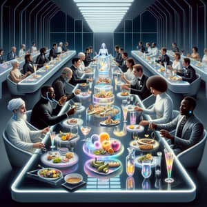 Futuristic Feast in 2050: High-Tech Dining Experience