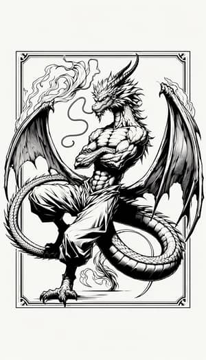 Dragon Man: Stunning Manga-Style Illustration