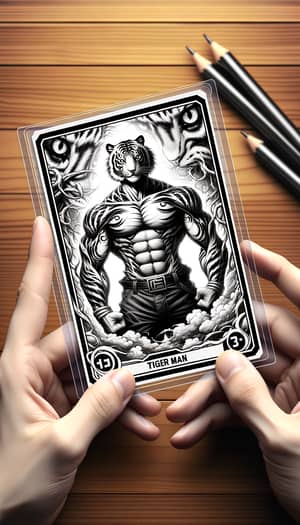 Tiger Man Manga Character - Exclusive Trading Card Art