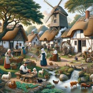 Tranquil Village Life Scene | Serene Traditional Lifestyle