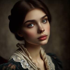 Vintage Portrait Photography: Elegant Victorian Woman in Natural Light