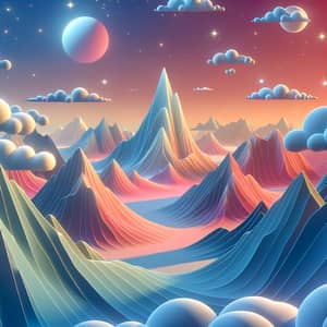 Stunning Pixar-Style 3D Mountain Landscape