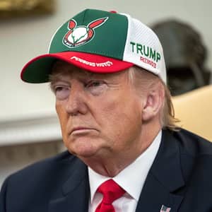 Donald Trump in a Rabbitohs Cap