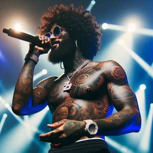 Talented Black Brazilian Rapper with Tattoos