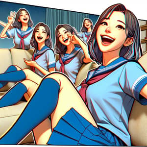 Playful College Student Illustration | 3D Graphic Novel Style