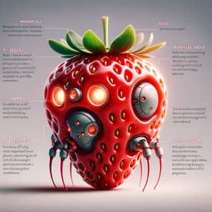 Joyful Strawberry Robot: A Delightful Design