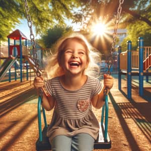 Playful Childhood Exuberance at Colorful Playground