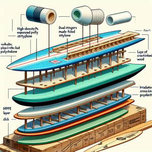 Surfboard Construction Process: EPS Core to HDPE Slick