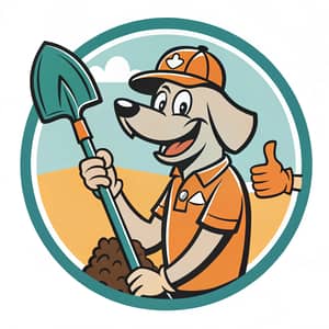 Happy Cartoon Dog Logo Design for Websites