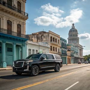 2024 Black Cadillac Escalade in Cuba